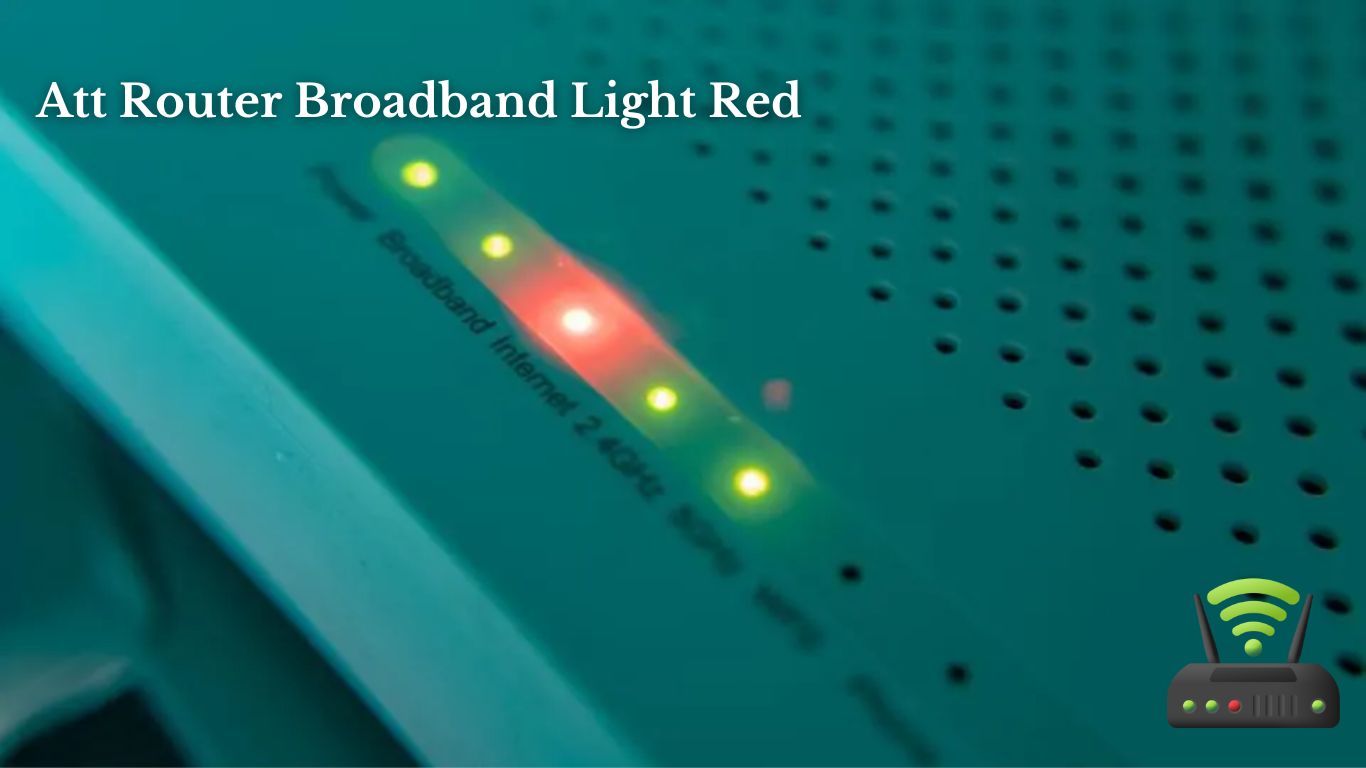 Att Router Broadband Light Red