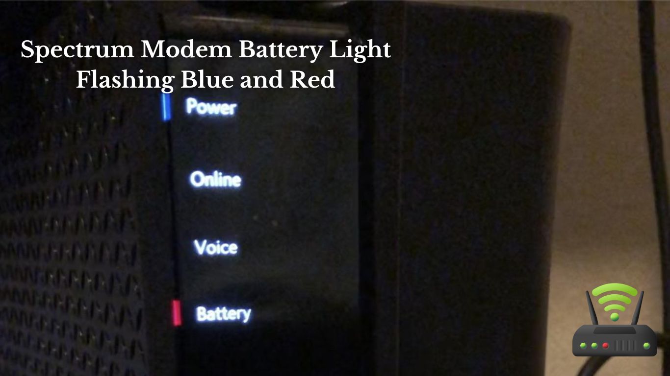 Spectrum Modem Battery Light Flashing Blue and Red