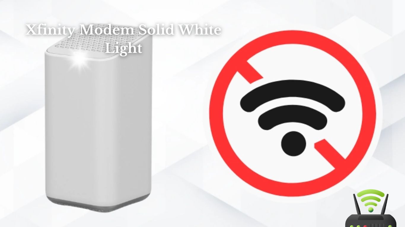 Xfinity Modem Solid White Light
