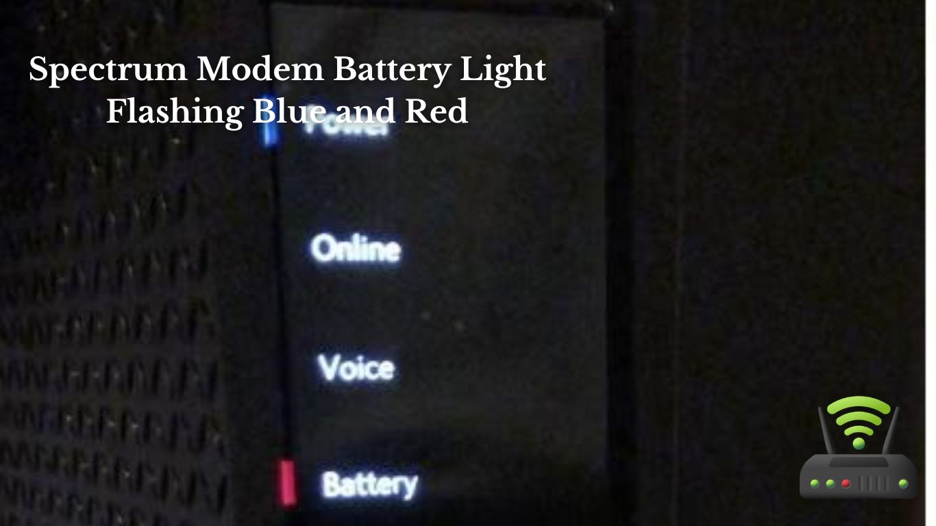 Spectrum Modem Battery Light Flashing Blue and Red