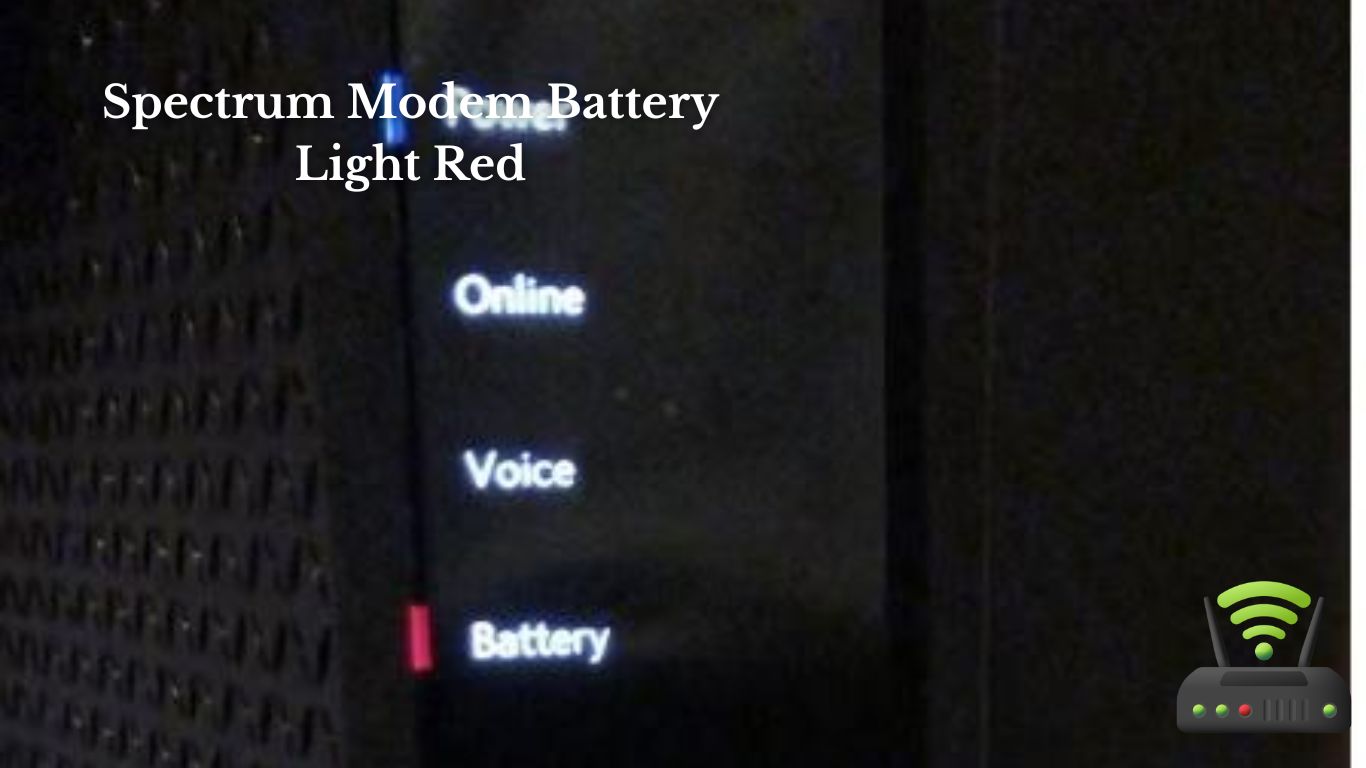 Spectrum Modem Battery Light Red